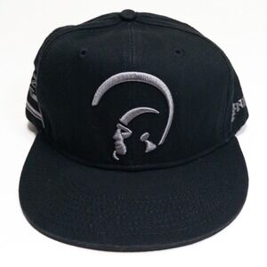 Na Koa Snapback Hat Black White Embroidered Logo Moon Face Men's Cap